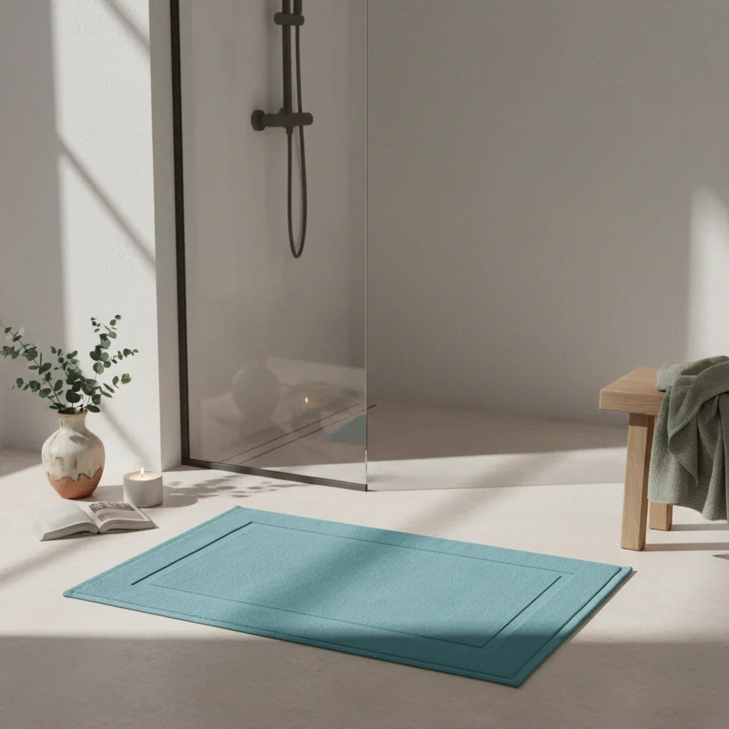 Cotton Blue Bath Mat