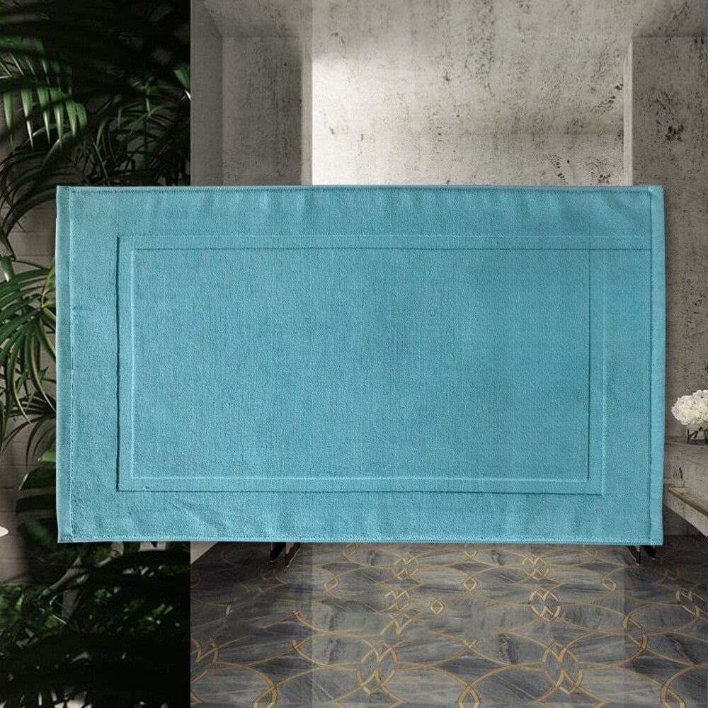 Cotton Blue Bath Mat