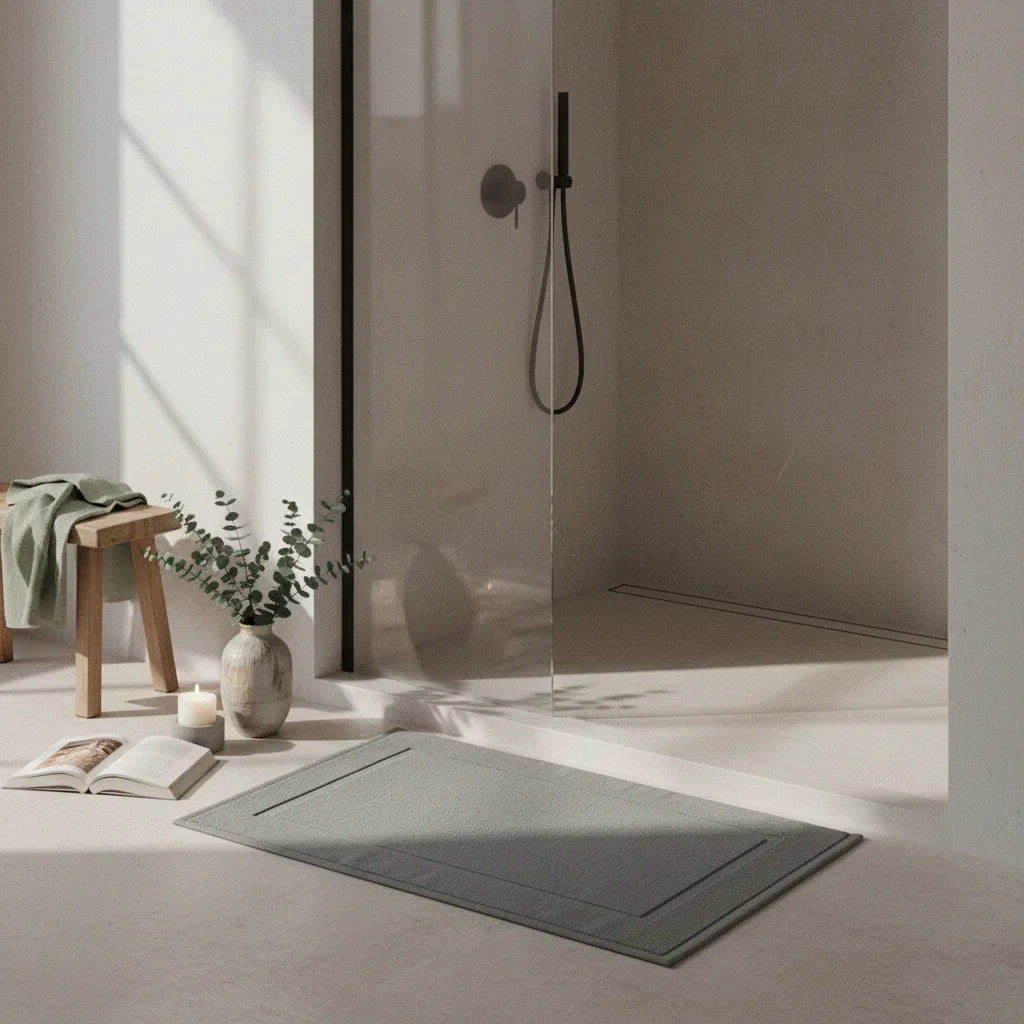 Cotton Gray Bath Mat