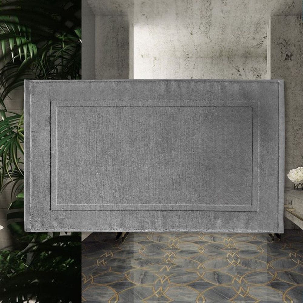 Cotton Gray Bath Mat