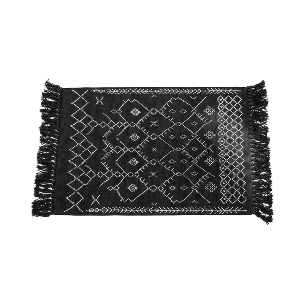 Cotton Black Bath Mat