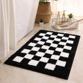 Damier Black White Bath Mat