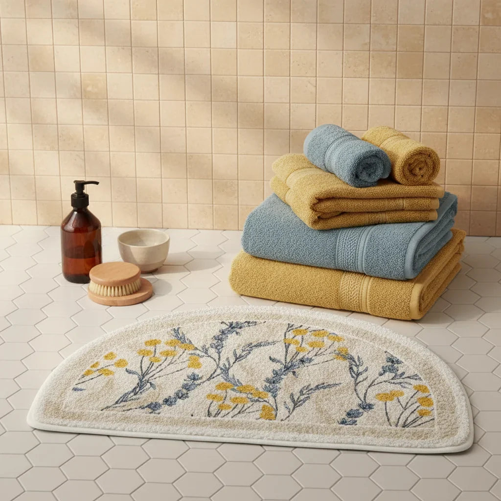 Half Circle Bath Mat
