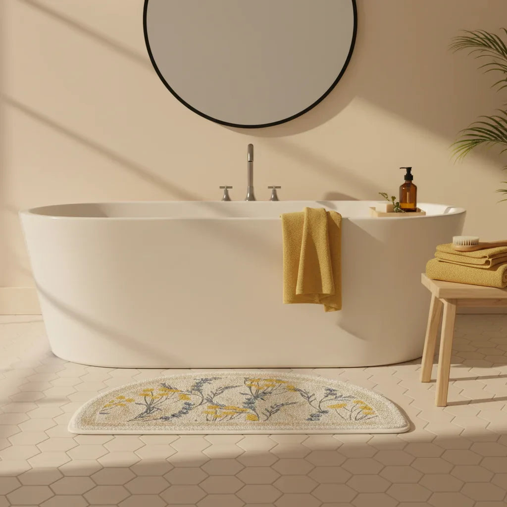 Half Circle Bath Mat
