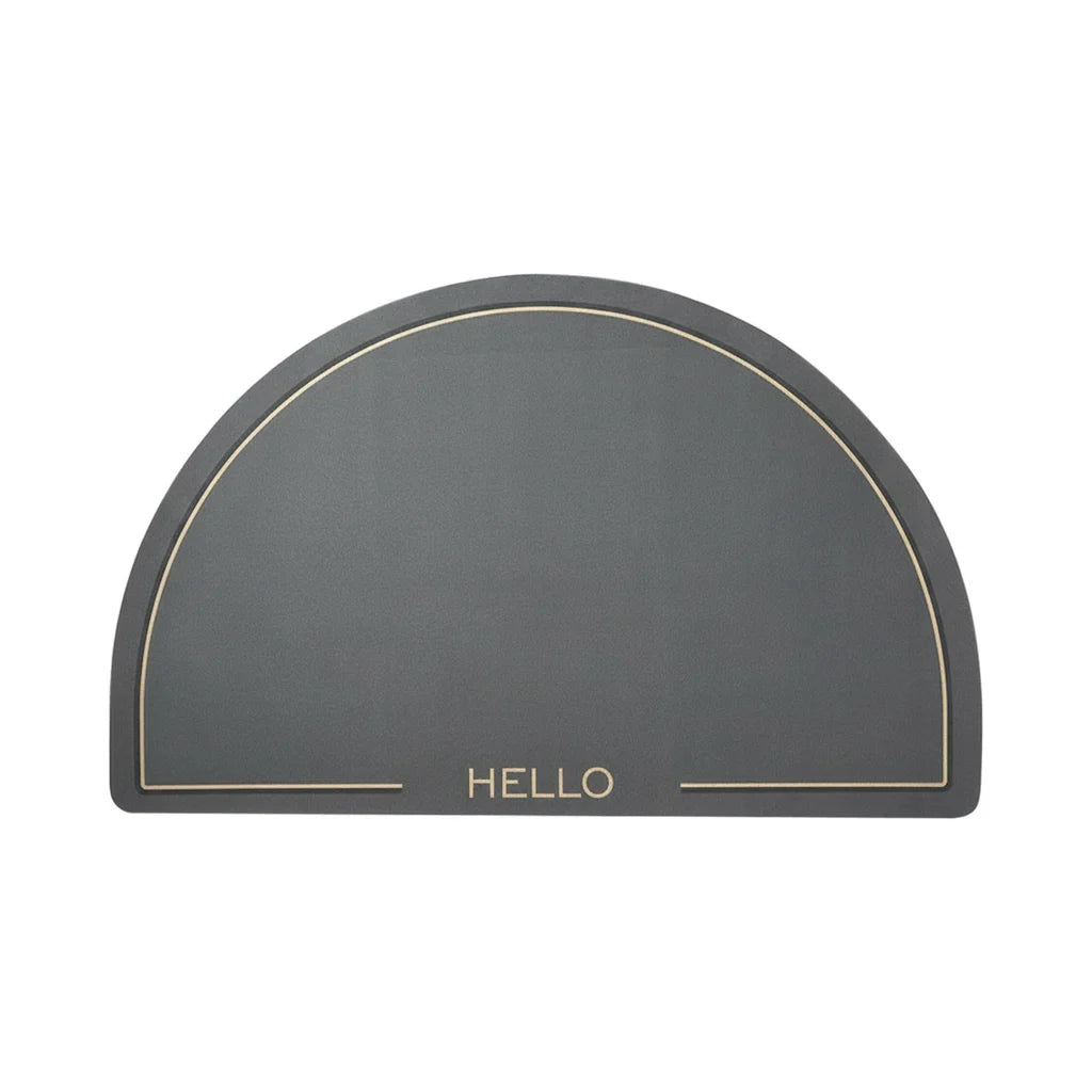 Half Circle Hello Bath Mat