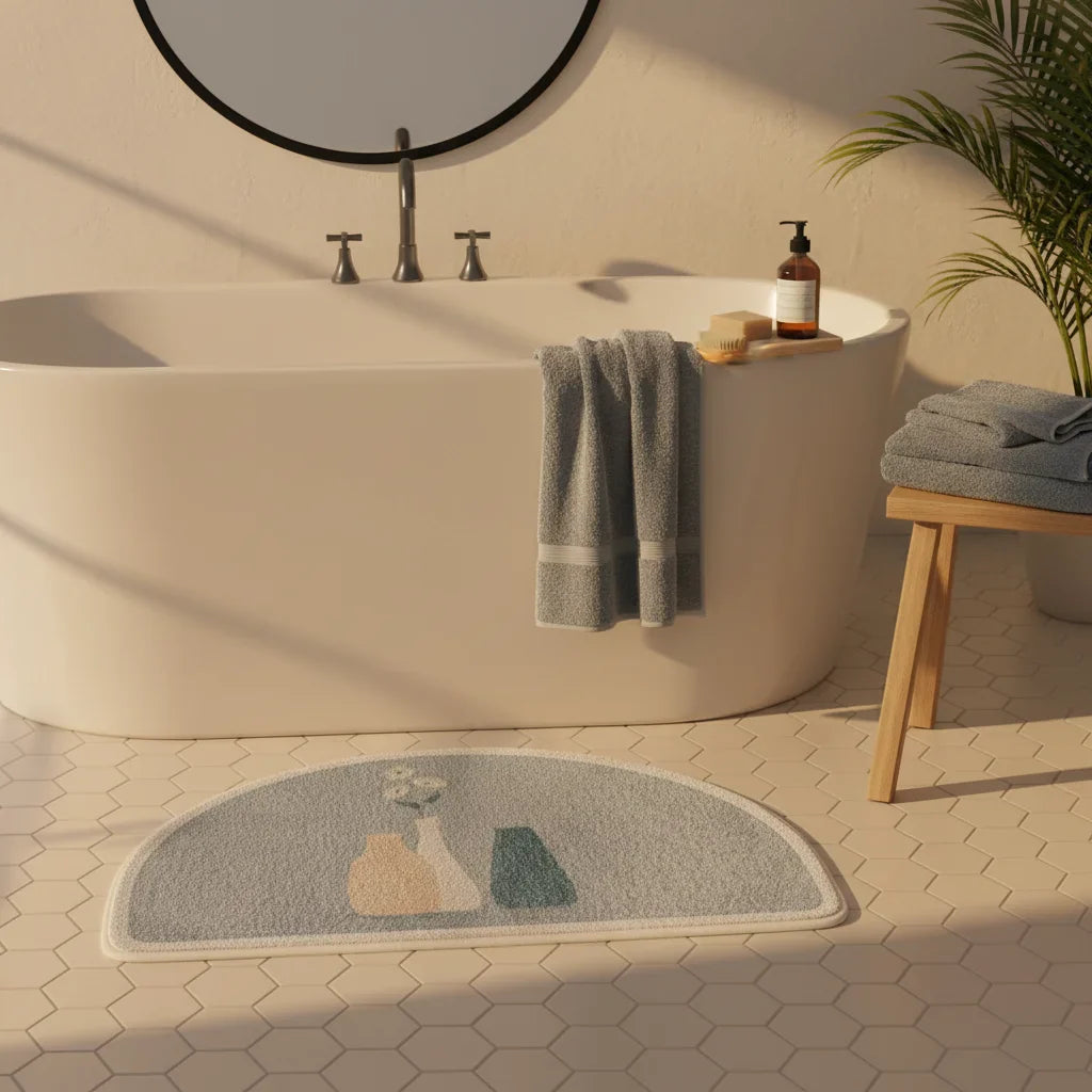Half Moon Non-Slip Bath Mat