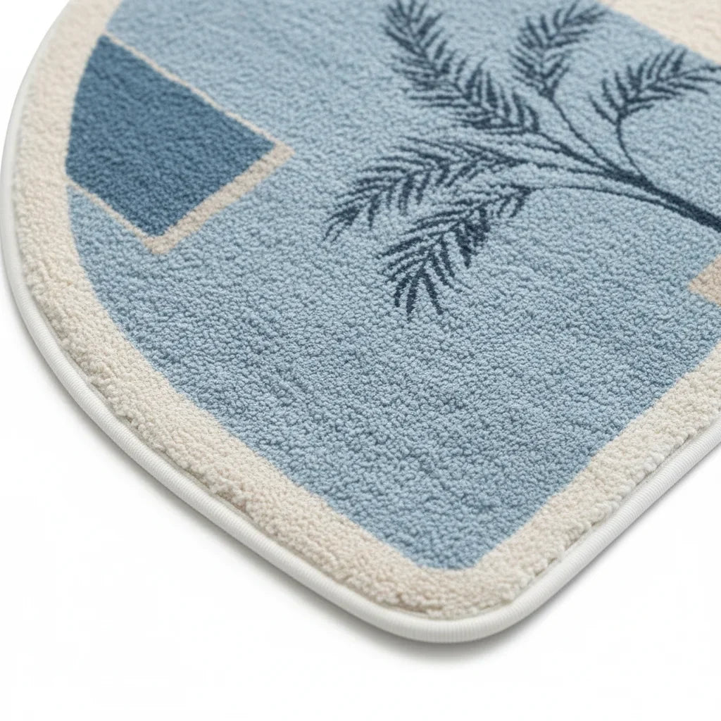 Half Moon Blue Bath Mat
