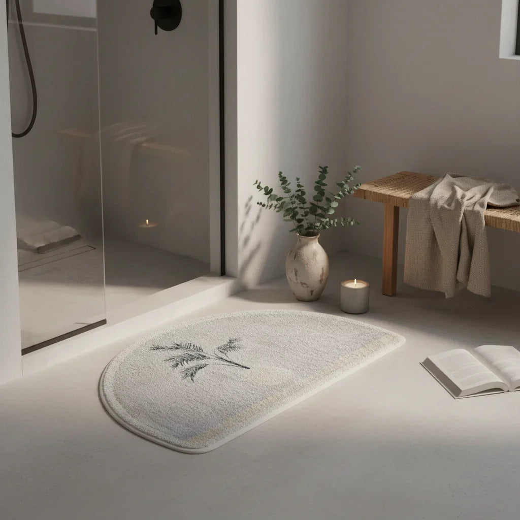 Half Moon Gray Bath Mat