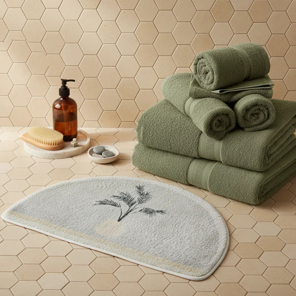 Half Moon Gray Bath Mat