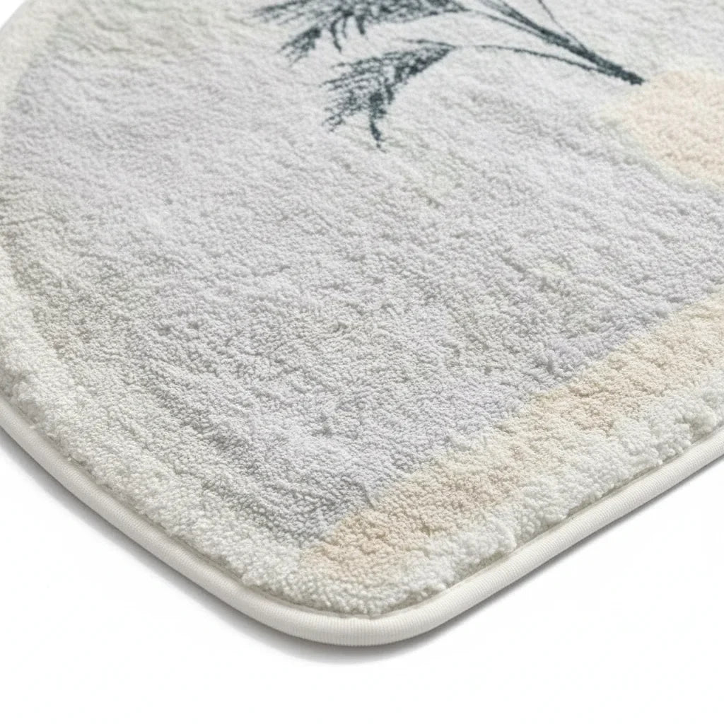 Half Moon Gray Bath Mat