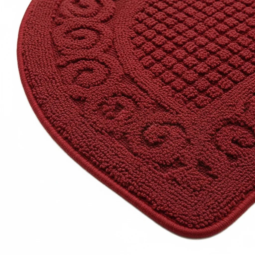 Half Moon Red Bath Mat