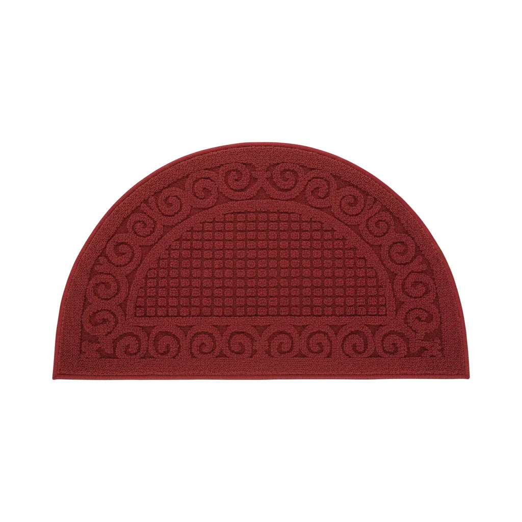 Half Moon Red Bath Mat