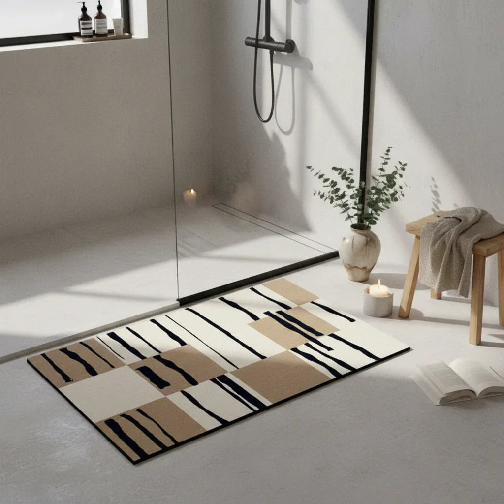 Diatomite Modern Art Bath Mat