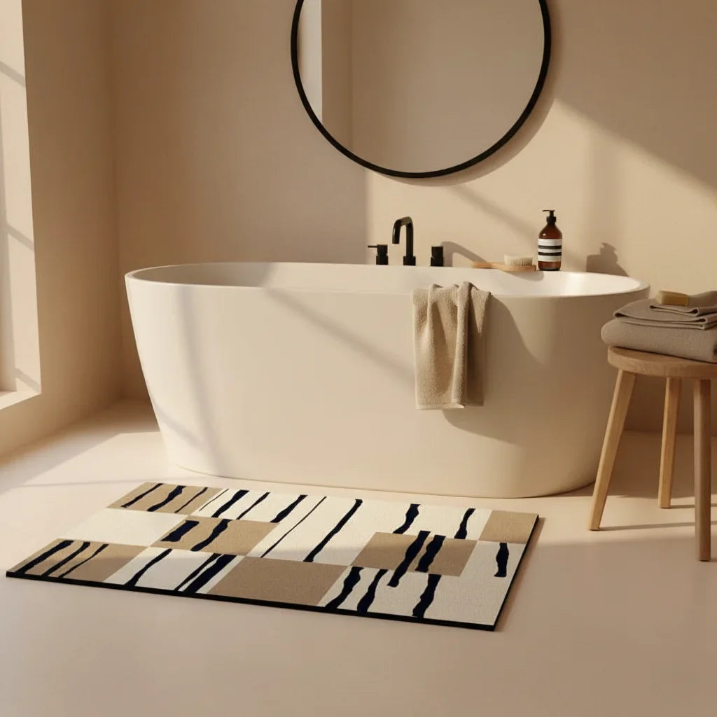 Diatomite Modern Art Bath Mat