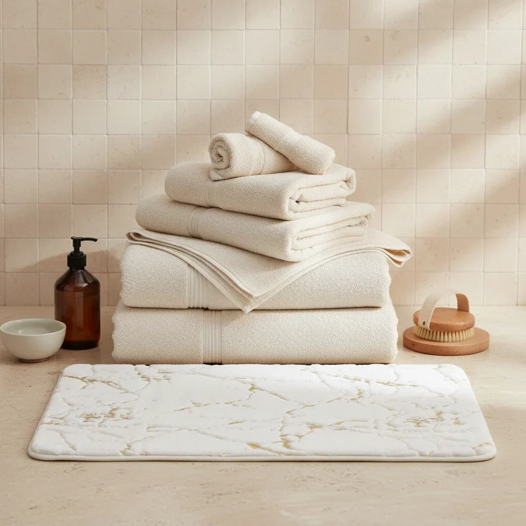 Effect Marble Bath Mat