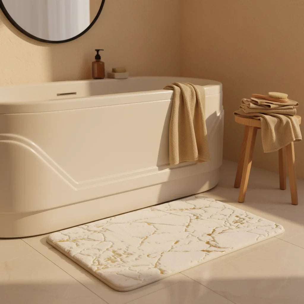 Effect Marble Bath Mat