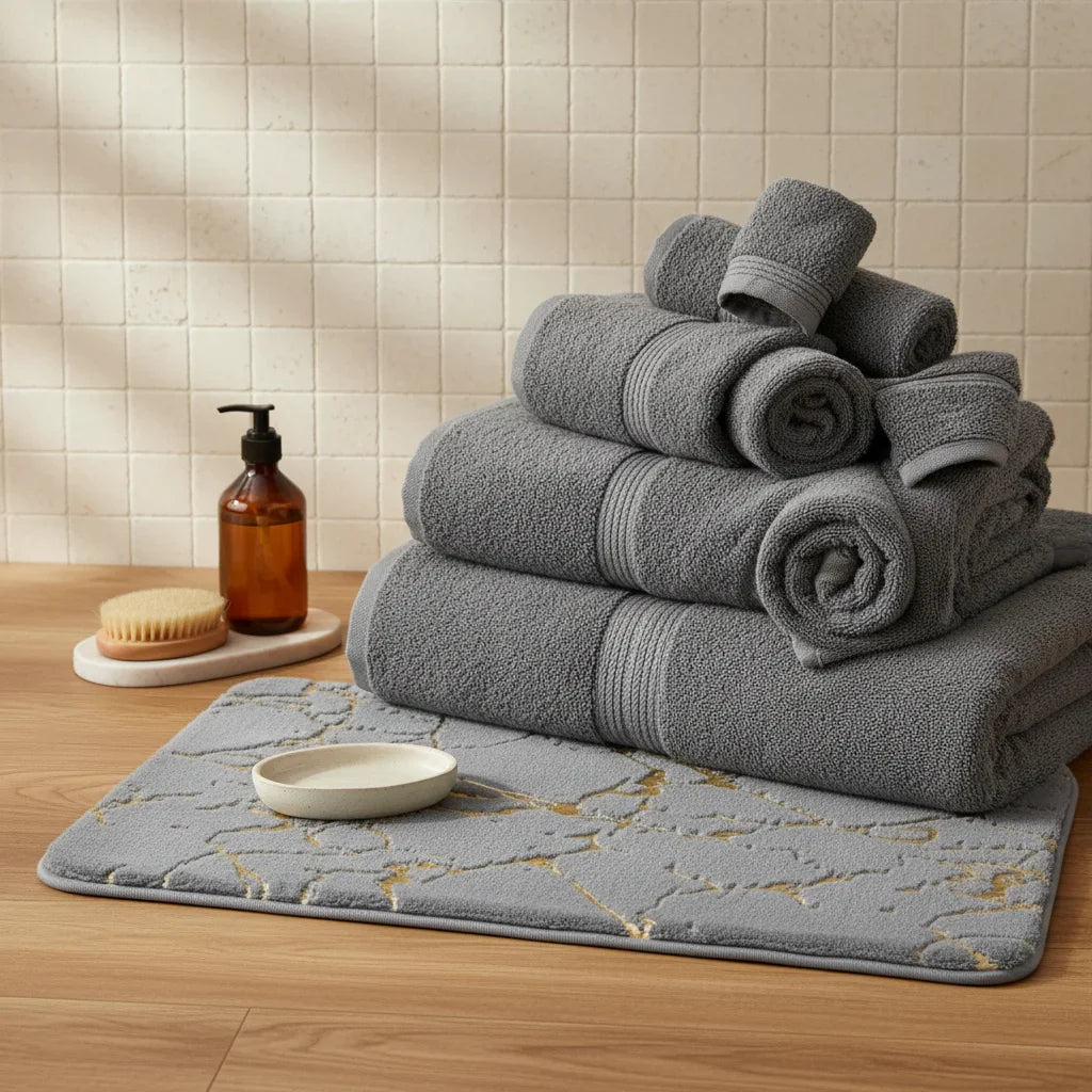 Effect Marble Bath Mat