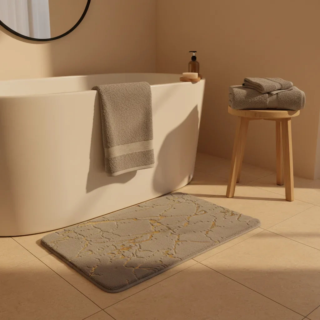 Effect Marble Bath Mat