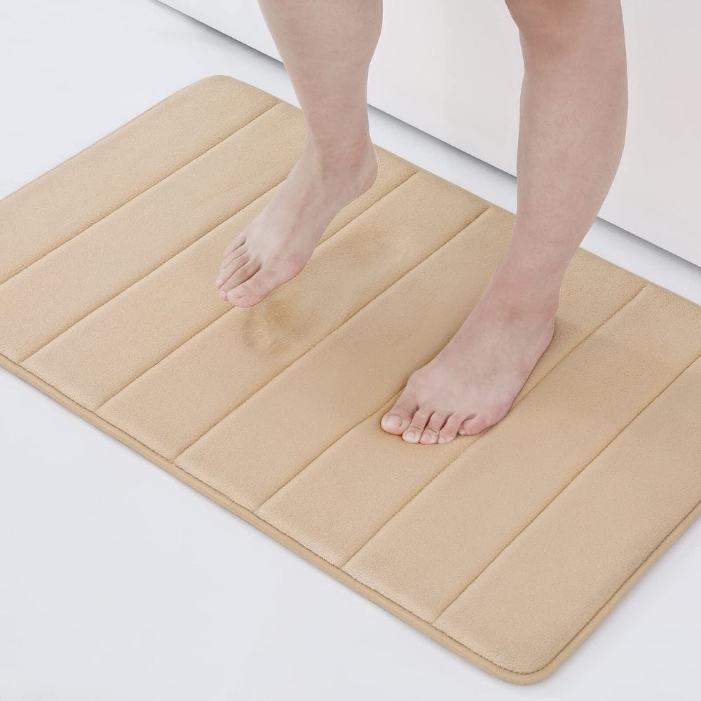 Thick Beige Bath Mat