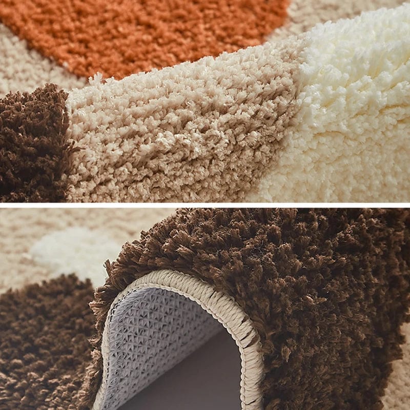 Thick Brown Beige Bath Mat