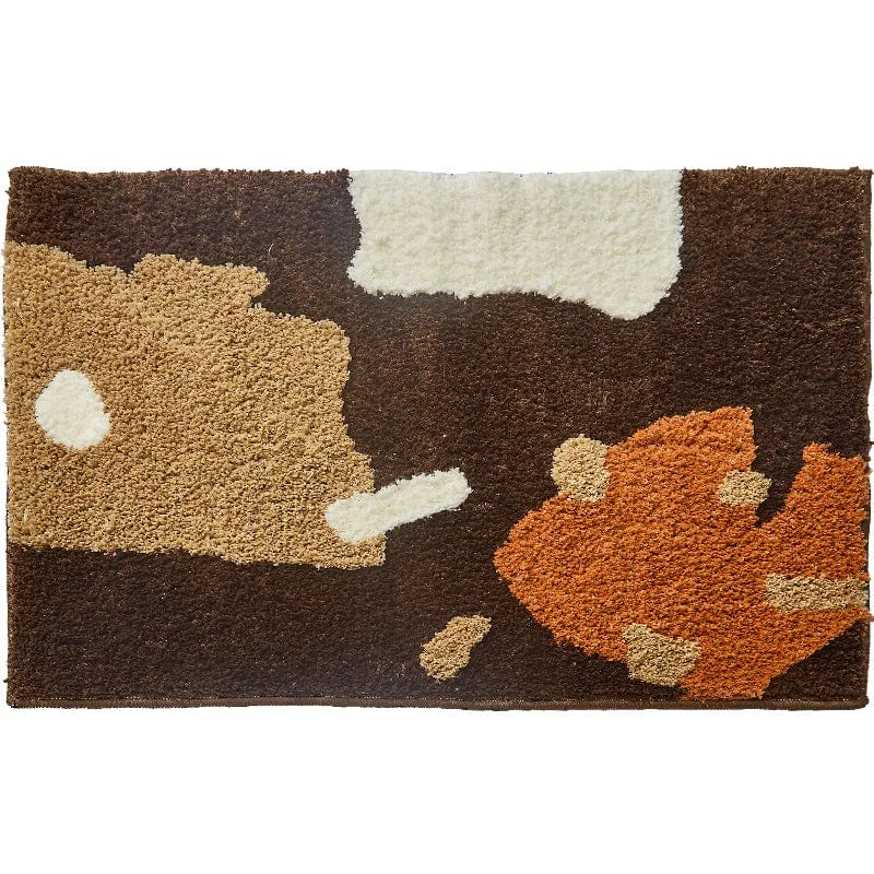 Thick Brown Beige Bath Mat