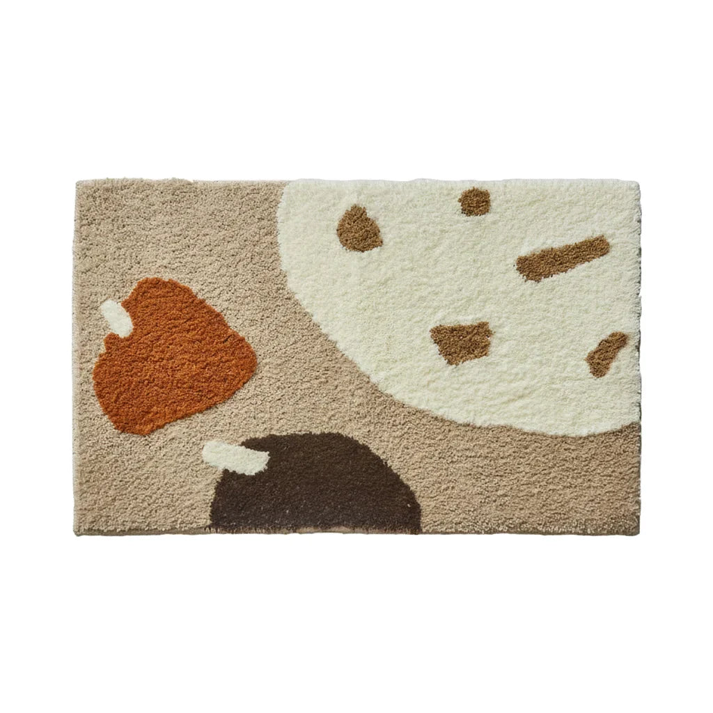 Thick Brown Beige Bath Mat