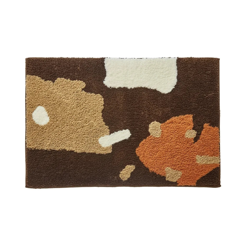 Thick Brown Beige Bath Mat