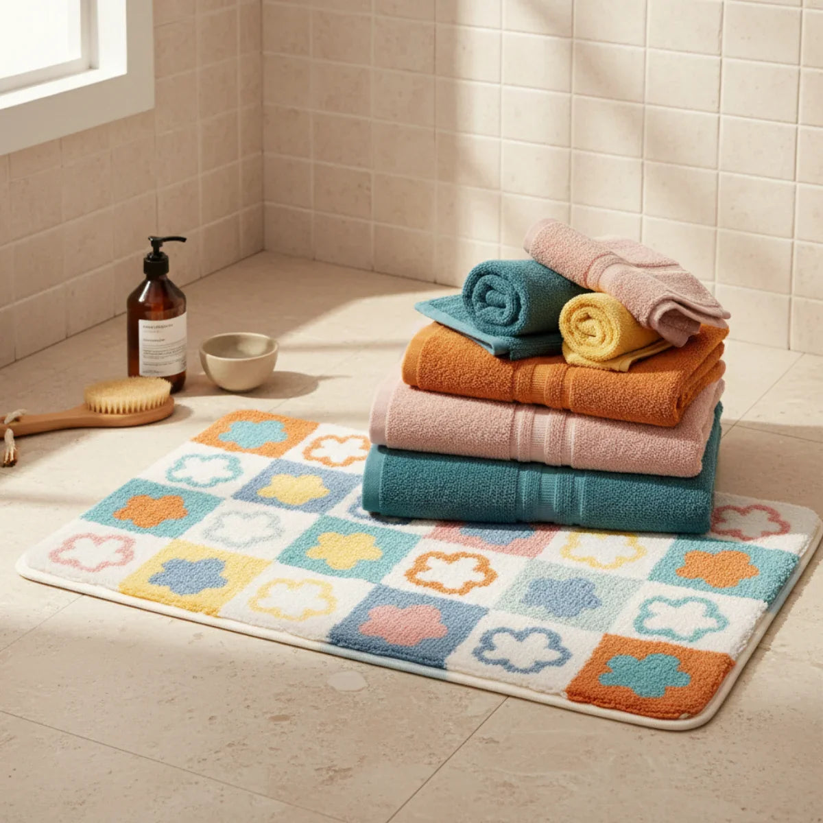 Flower Bath Mat