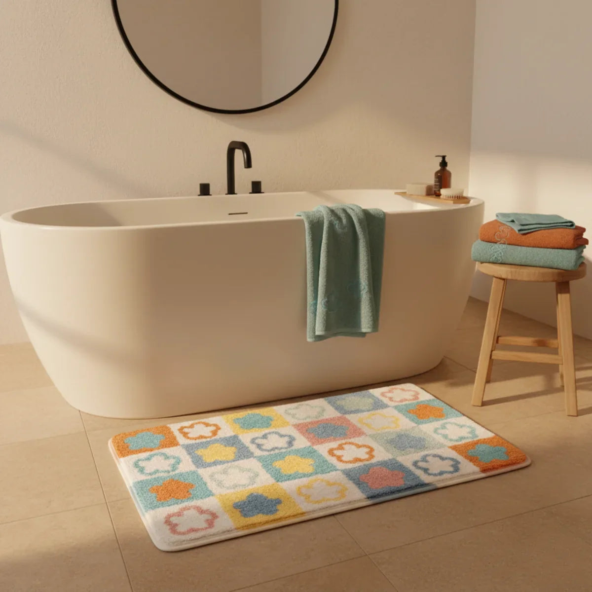 Flower Bath Mat