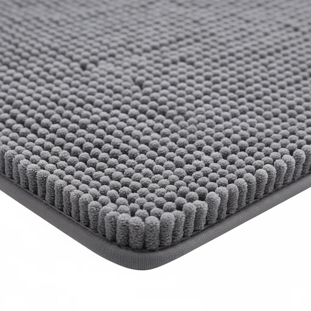 Gray Caterpillar Comfort Bath Mat