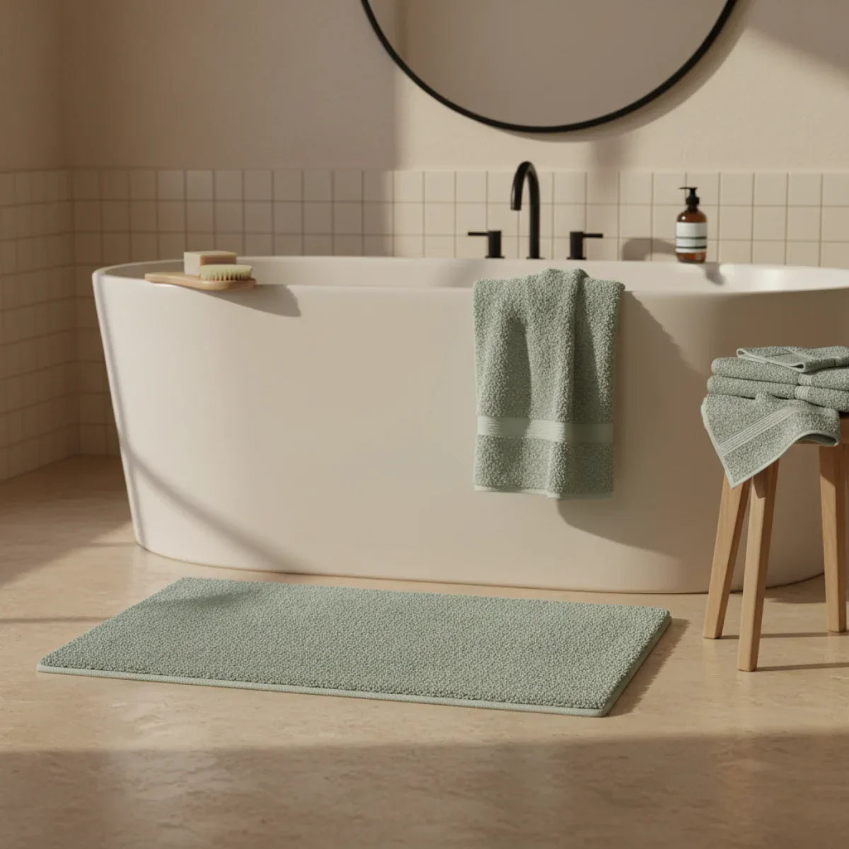Gray Light Bath Mat