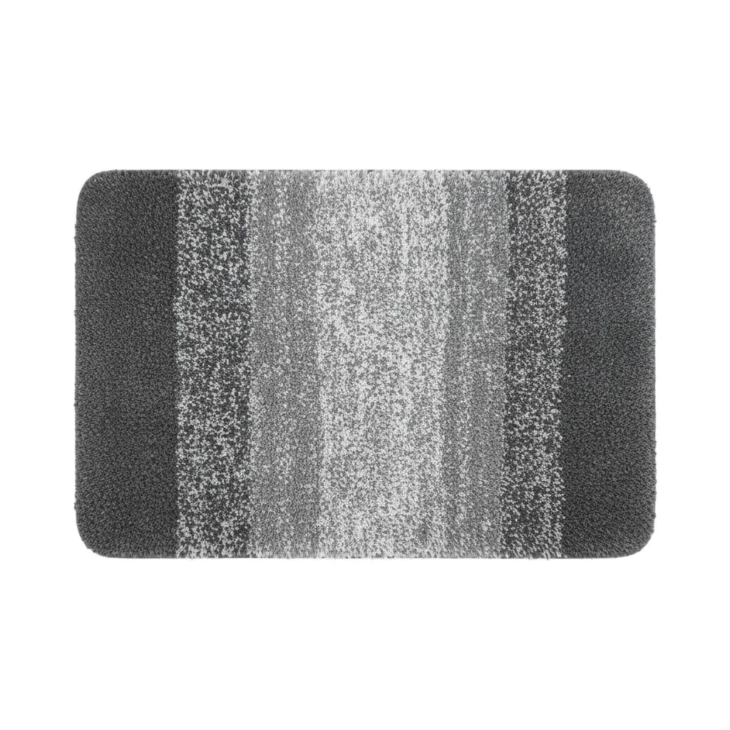 Gray White Bath Mat