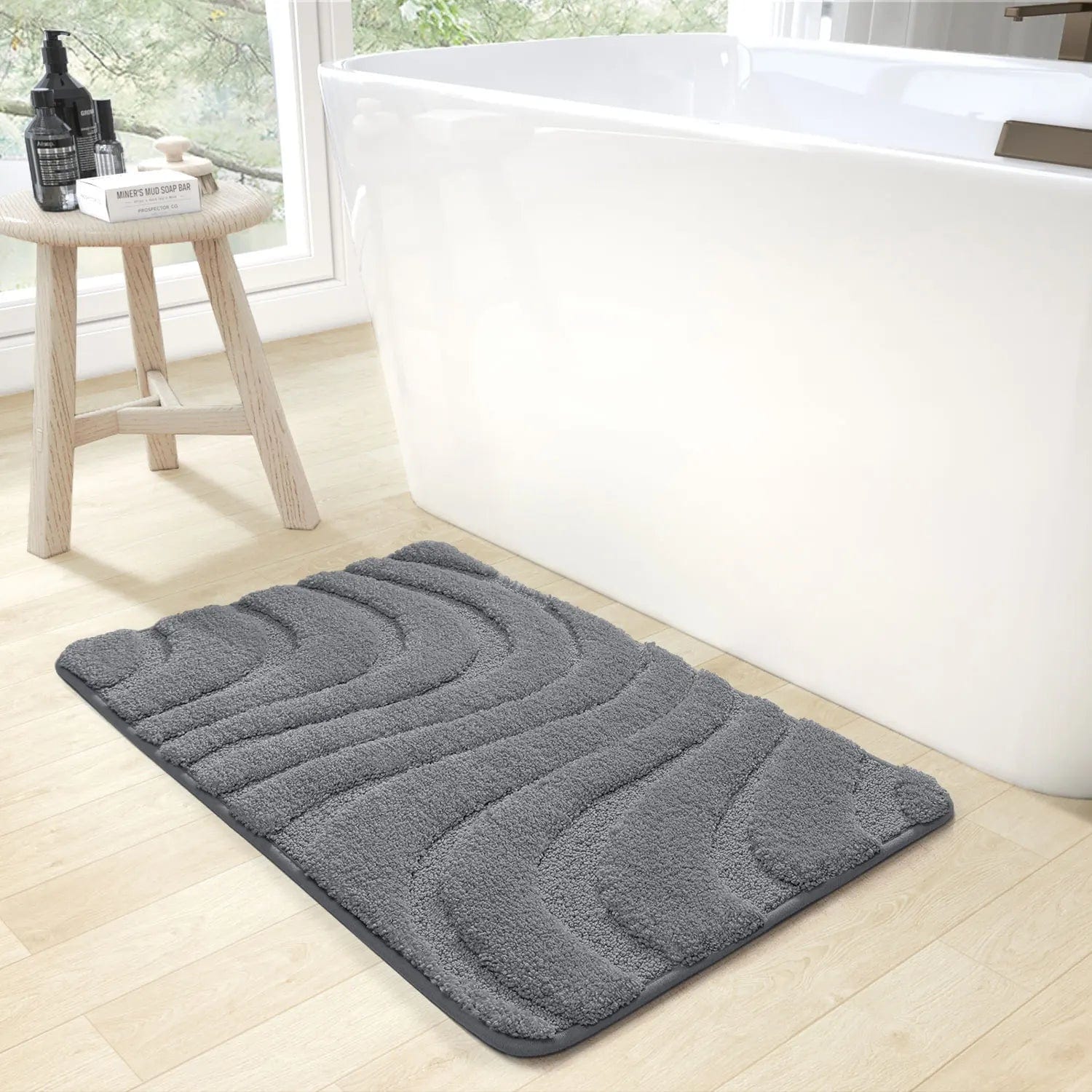 Gray Dark Bath Mat