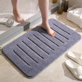 Gray Microfiber Bath Mat