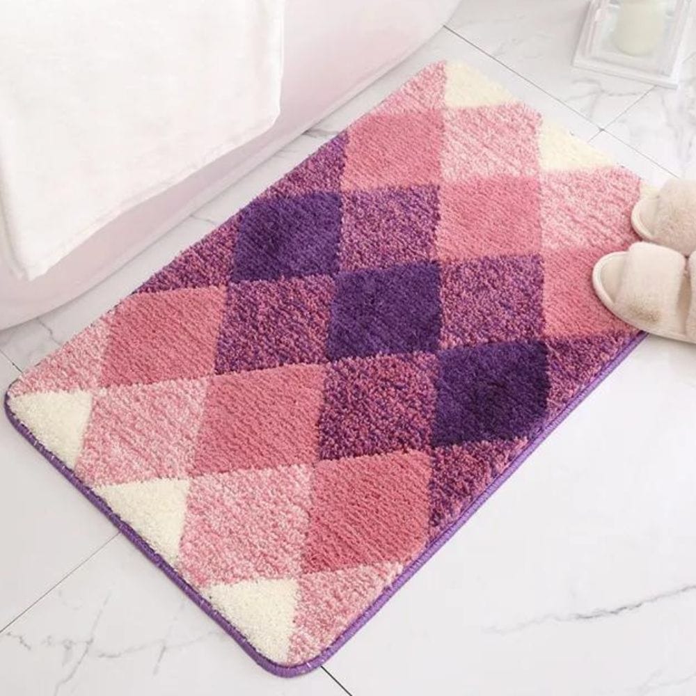 Tapis de Bain Motif Carreaux