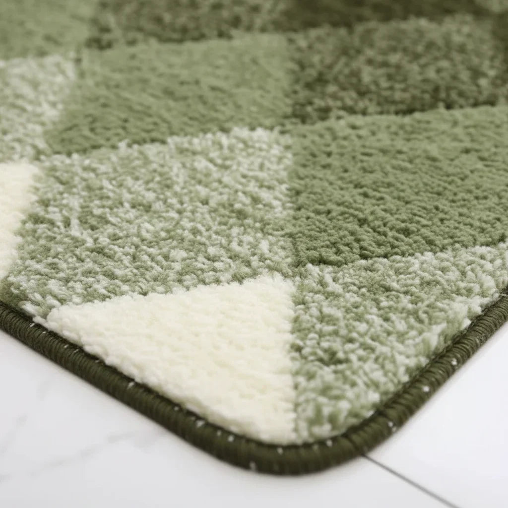 Pattern Checkered Bath Mat