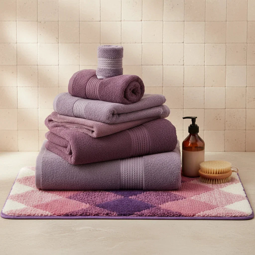 Pattern Checkered Bath Mat