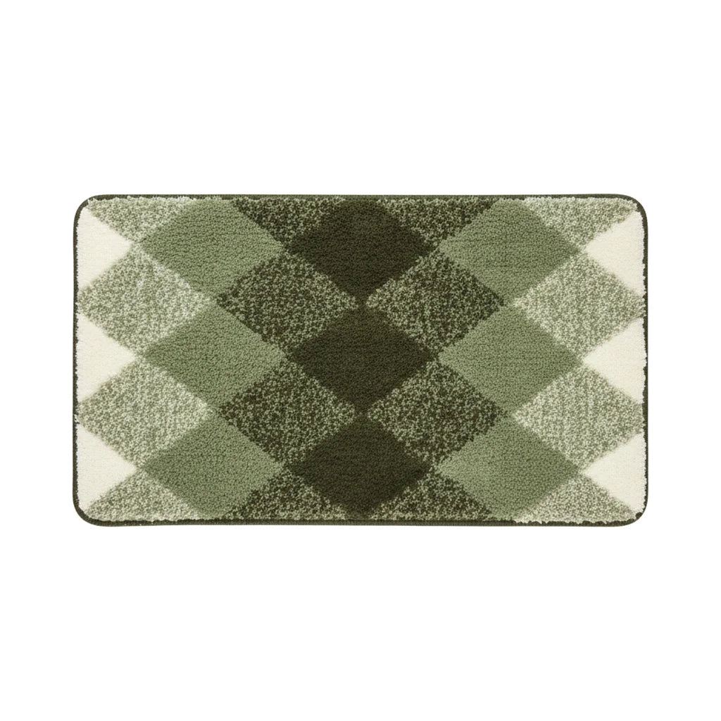 Pattern Checkered Bath Mat