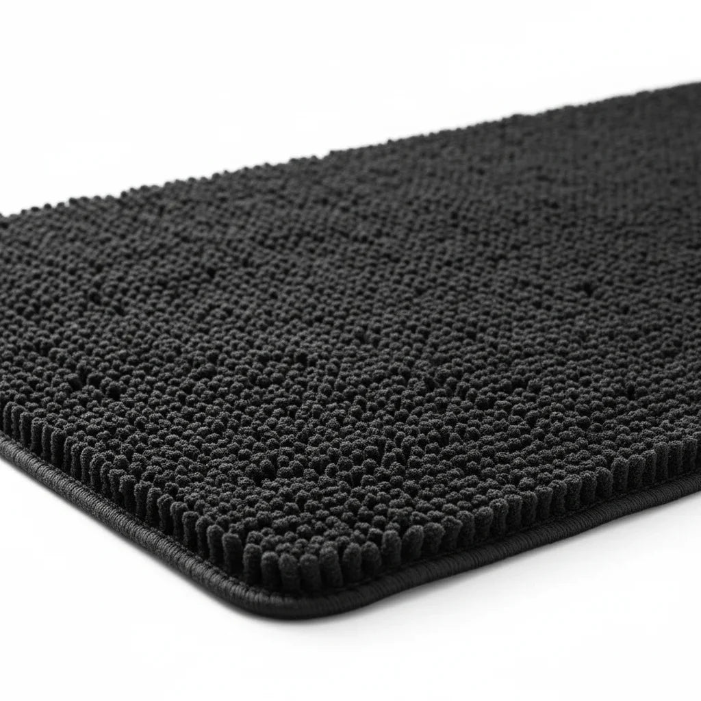 Black 120 Cm Bath Mat