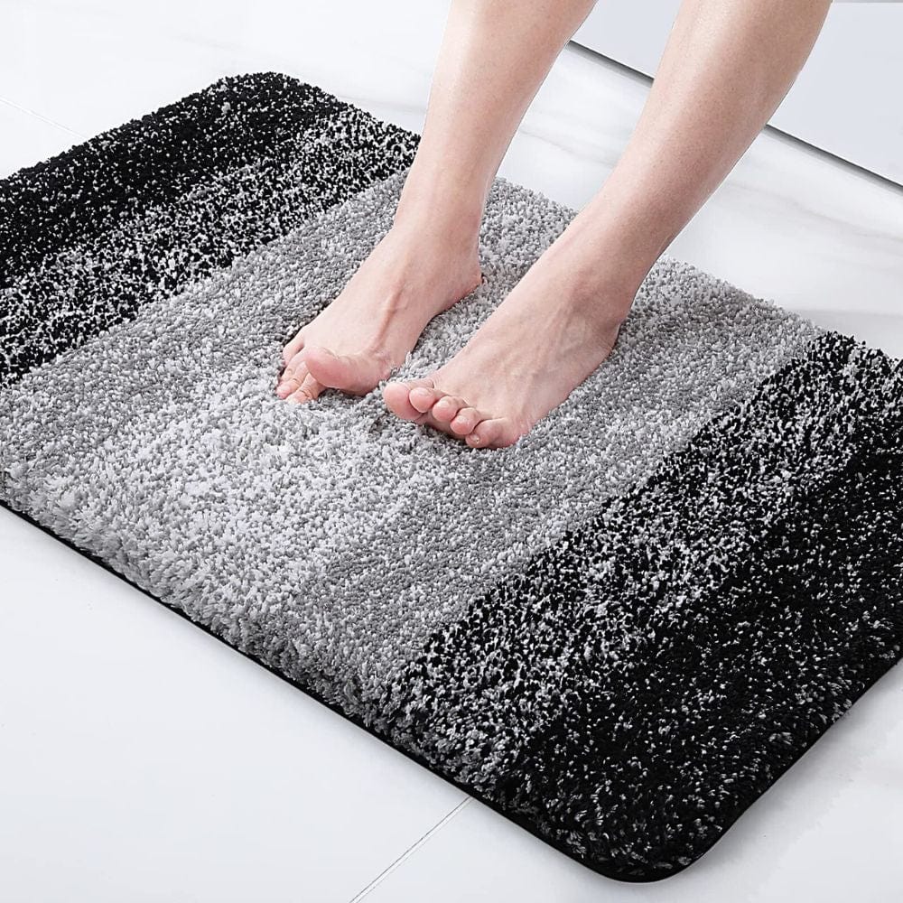 Black White Bath Mat