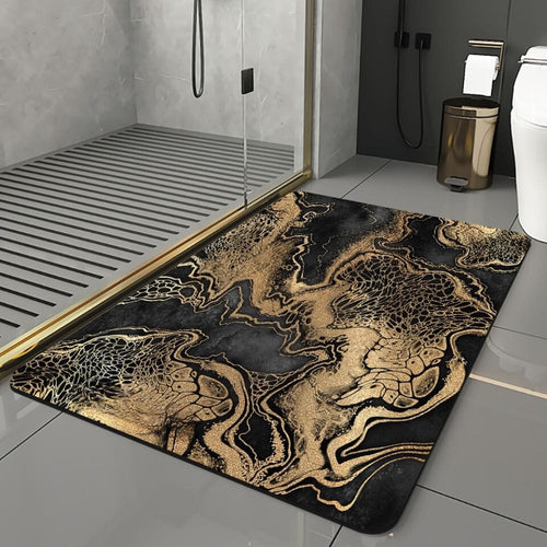 Black Gold Bath Matte
