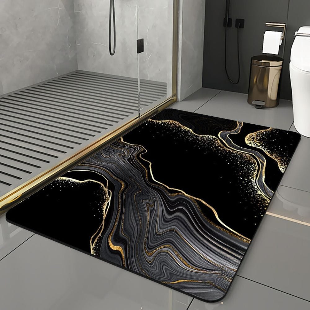 Black Gold Bath Matte
