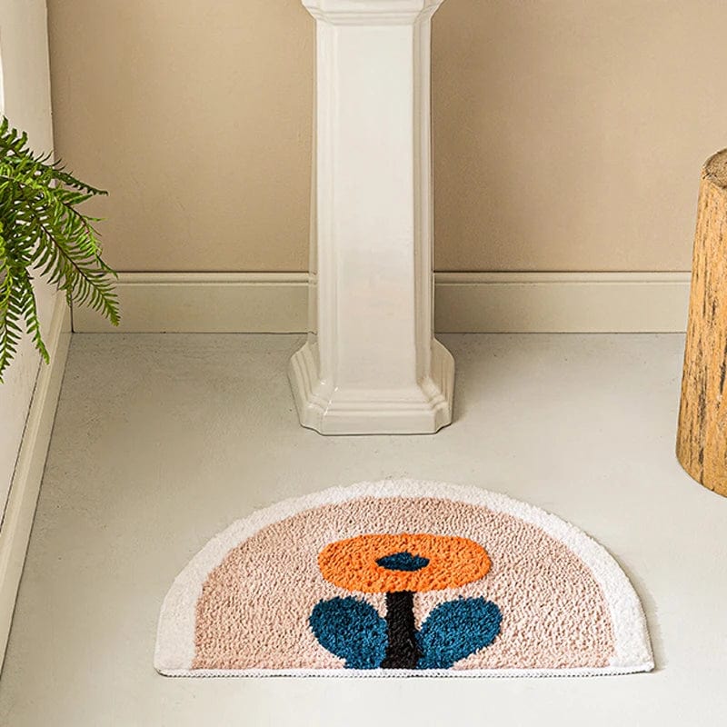 Small Flower Bath Mat