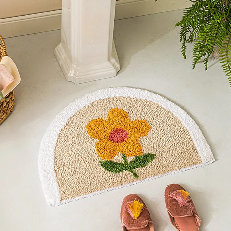 Small Flower Bath Mat