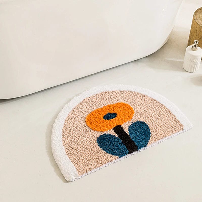 Small Flower Bath Mat