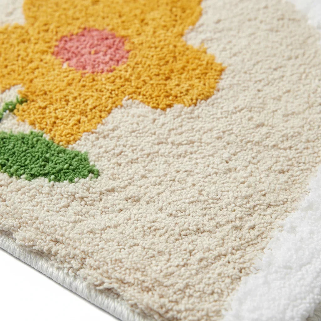 Small Flower Bath Mat