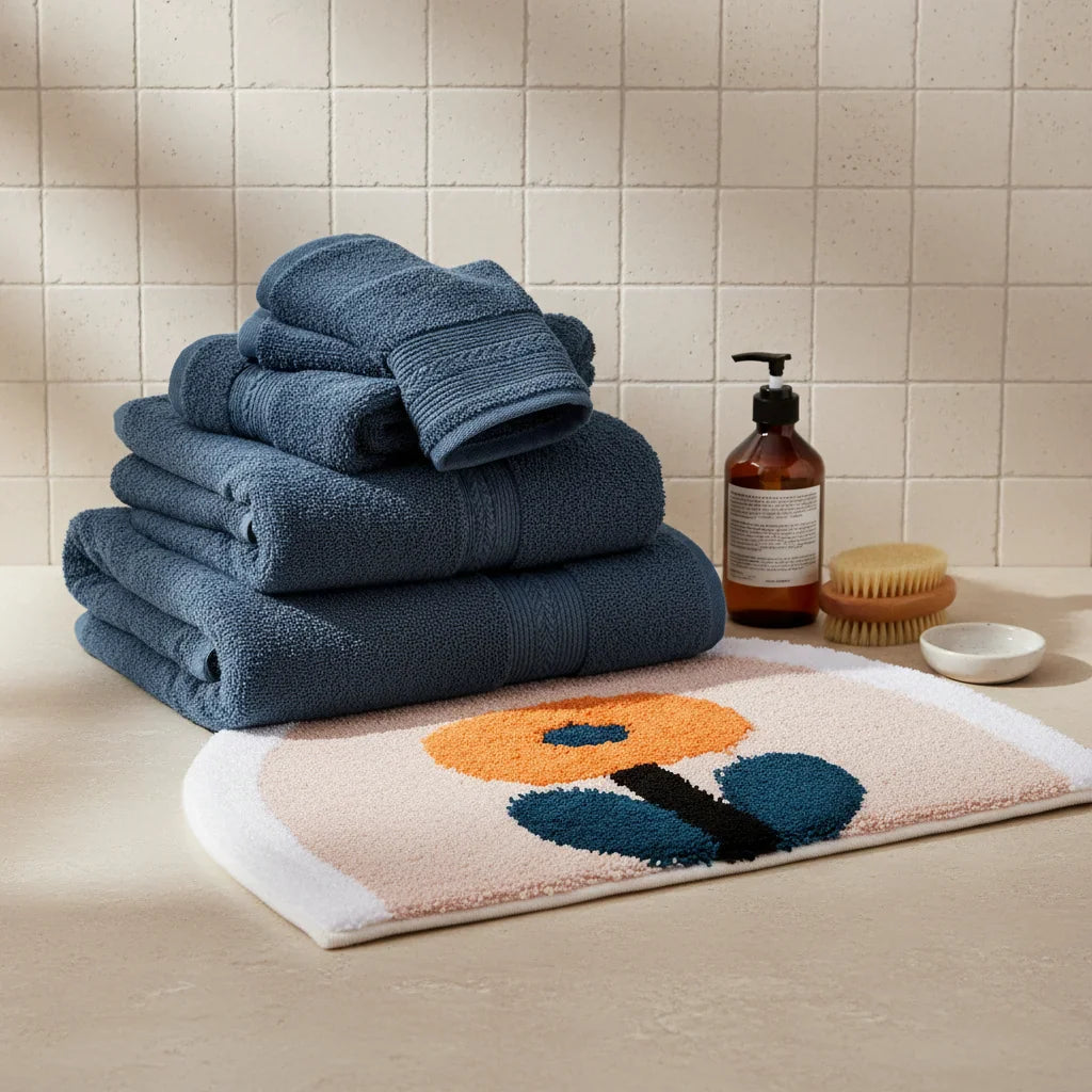 Small Flower Bath Mat