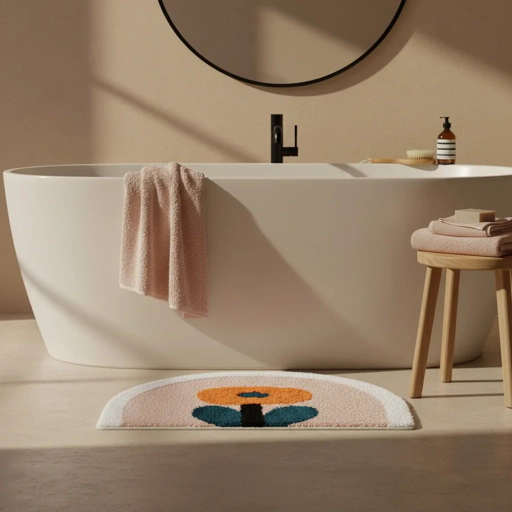 Small Flower Bath Mat