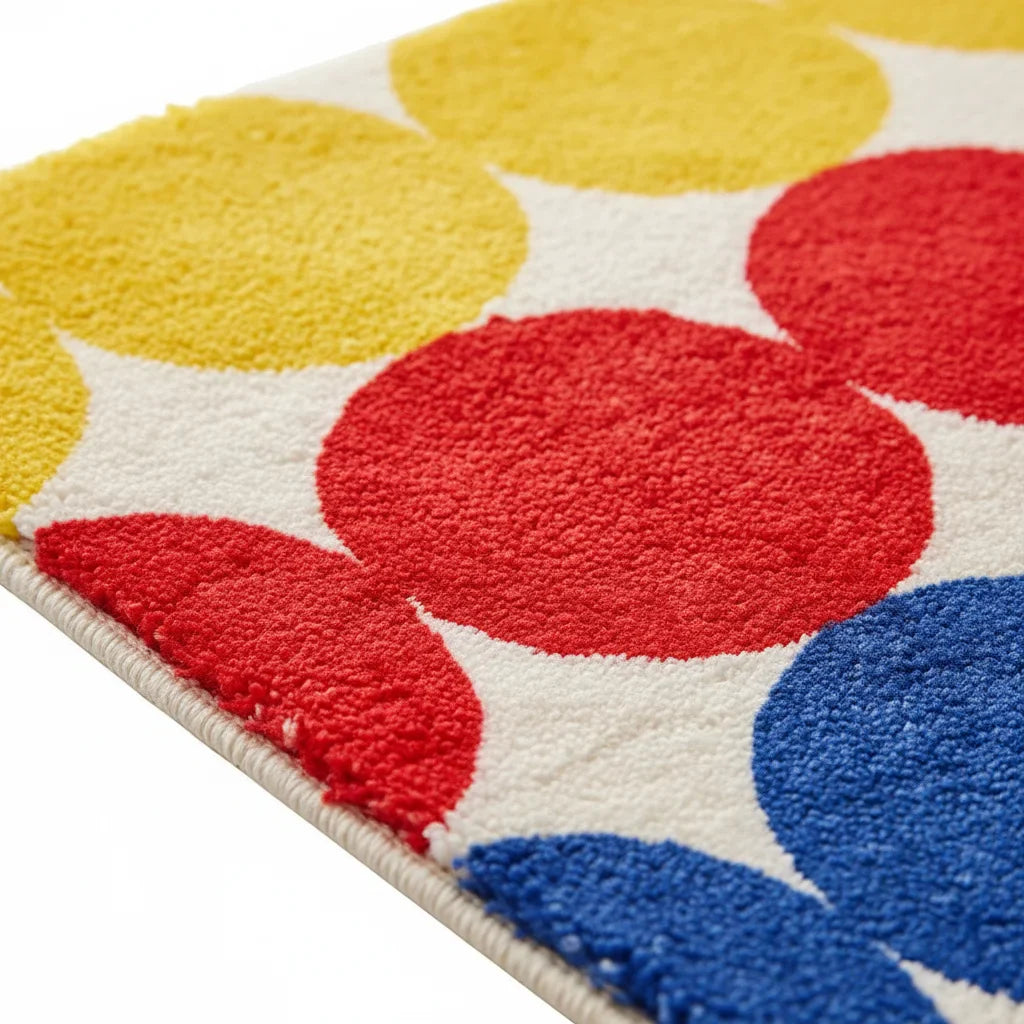 Rectangular With Round Color Bath Mat