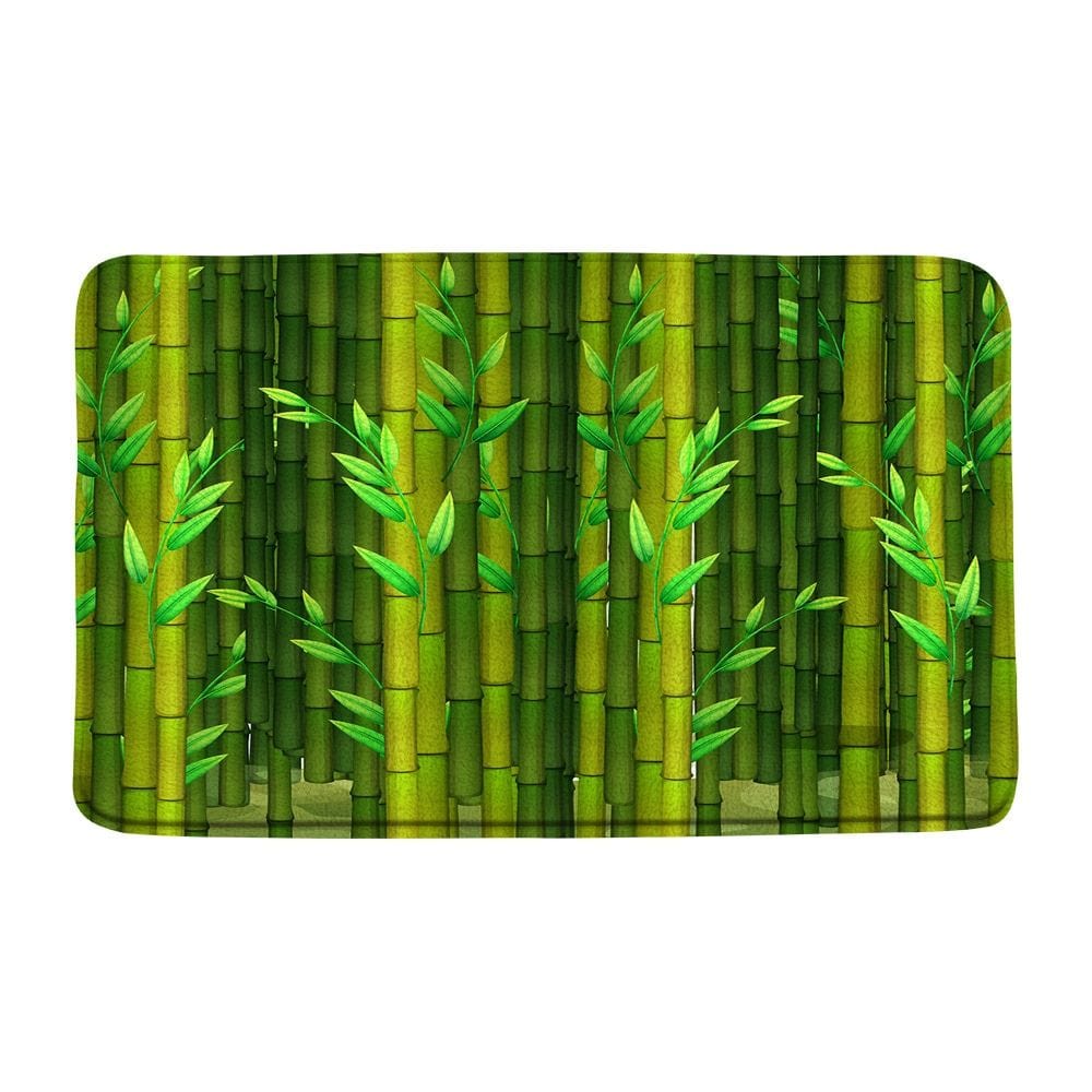 Green Bamboo Bath Mat